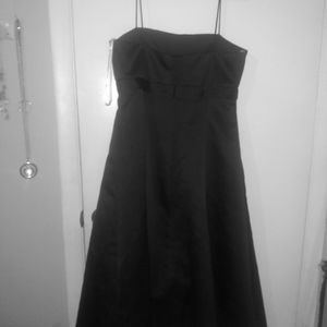 David's Bridal Black Bridesmaid Dress